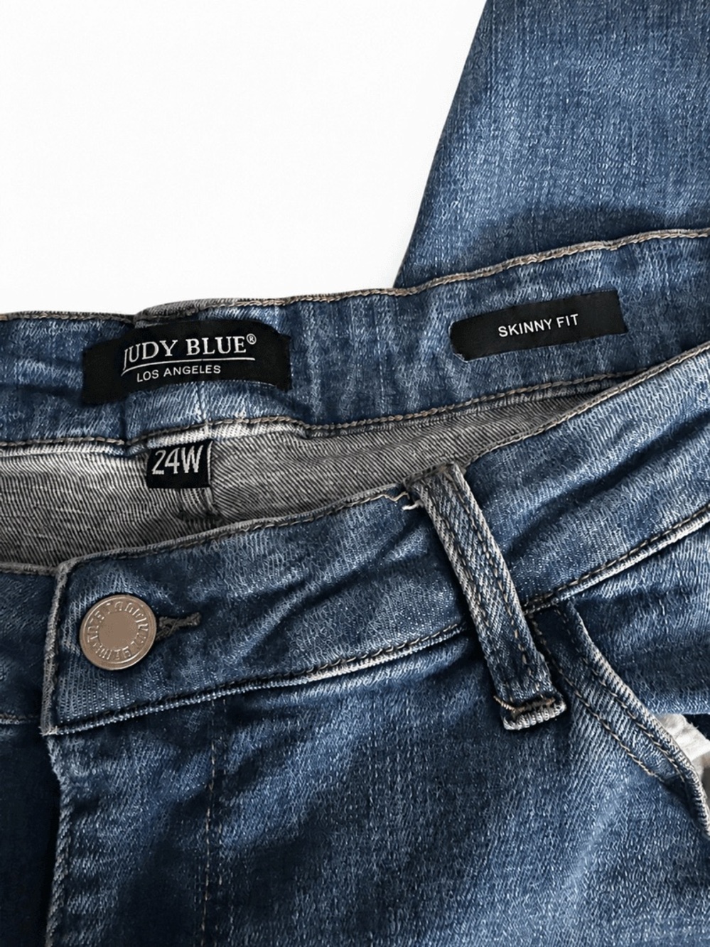 Judy Blue Woman’s Skinny Fit Denim Jeans - Dark Blue Wash size 24W